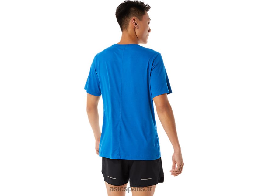 Hommes Asics haut technique hthr à manches courtes BXL8B21361 chiné bleu français