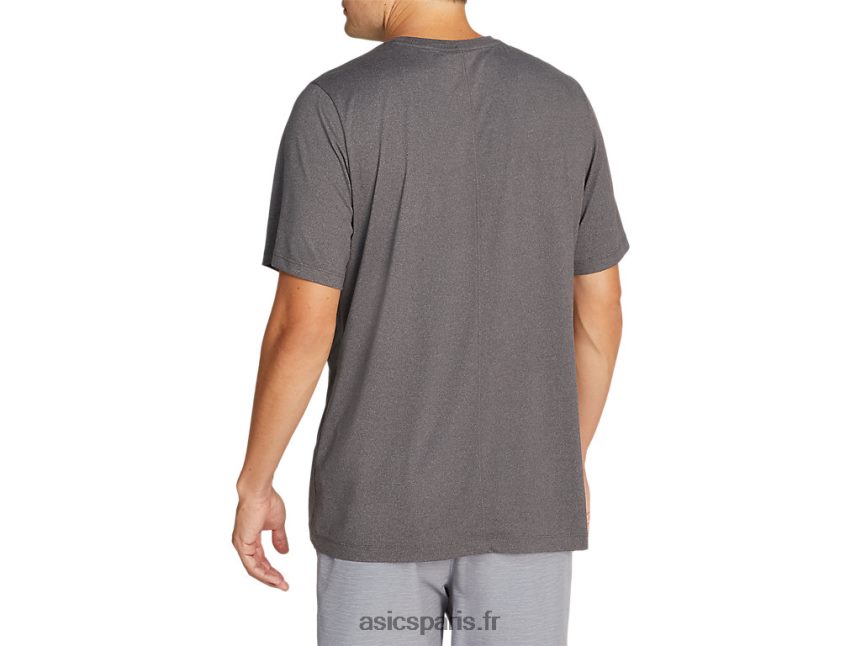 Hommes Asics haut technique hthr à manches courtes BXL8B22033 chiné gris foncé