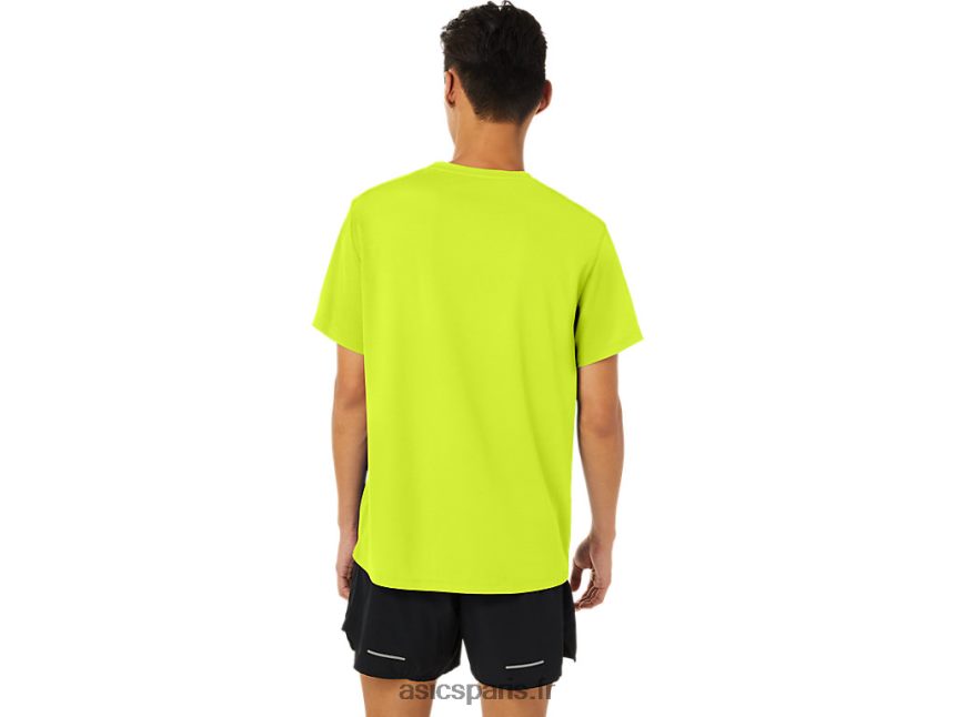 Hommes Asics la marathon manches courtes BXL8B21625 jaune de sécurité