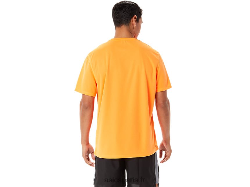 Hommes Asics lam ready-set ii manches courtes BXL8B21342 orange choquant