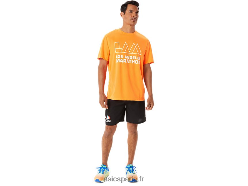 Hommes Asics lam ready-set ii manches courtes BXL8B21342 orange choquant