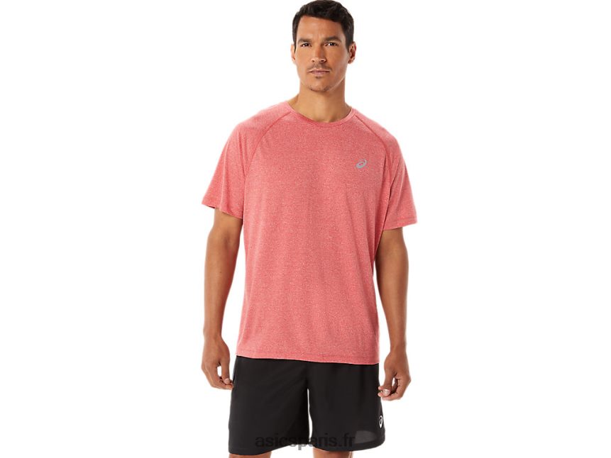 Hommes Asics manches courtes ready-set lyte BXL8B21410 bruyère rouge classique