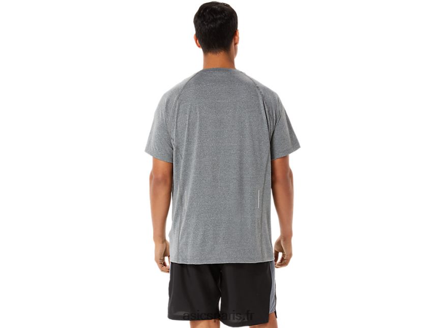 Hommes Asics manches courtes ready-set lyte BXL8B21418 chiné gris foncé