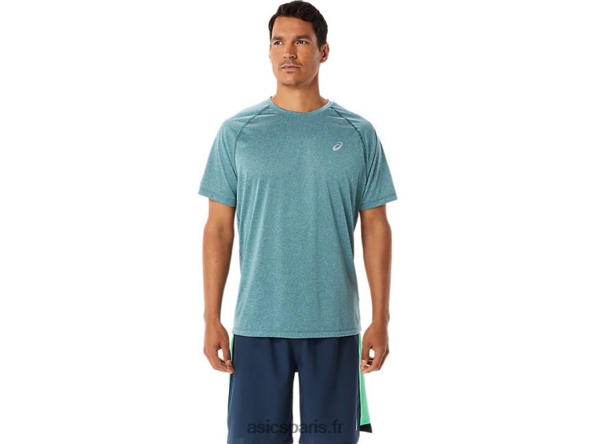 Hommes Asics manches courtes ready-set lyte BXL8B2944 velours pin bruyère