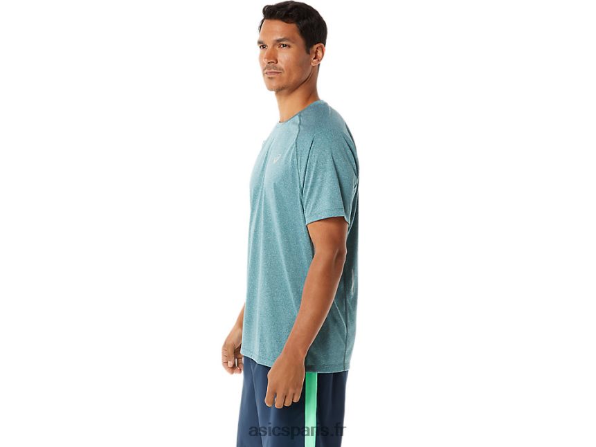 Hommes Asics manches courtes ready-set lyte BXL8B2944 velours pin bruyère