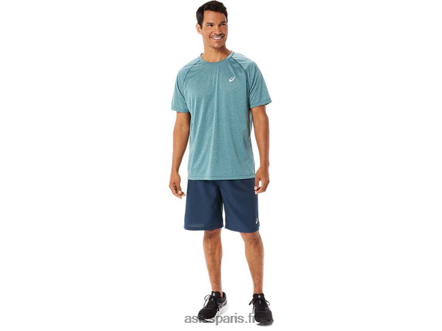 Hommes Asics manches courtes ready-set lyte BXL8B2944 velours pin bruyère