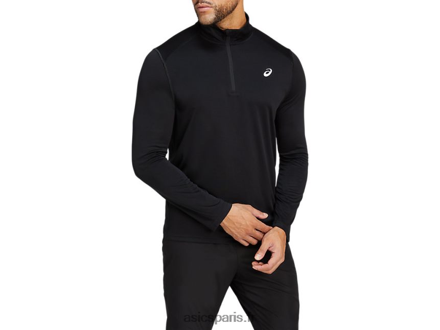 Hommes Asics noyau 1/4 zip BXL8B22039 performance noir