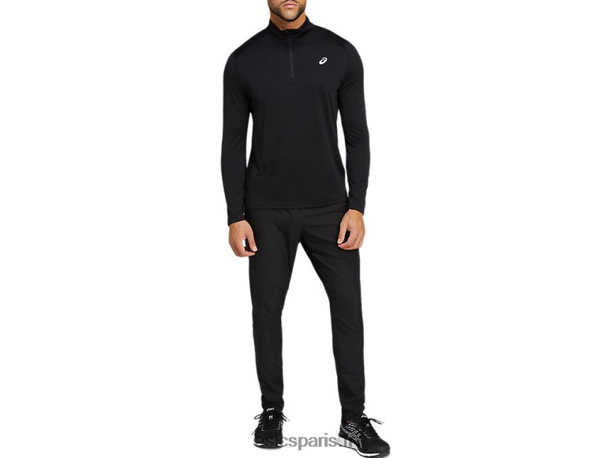 Hommes Asics noyau 1/4 zip BXL8B22039 performance noir