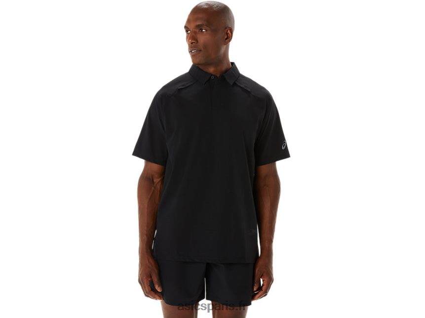 Hommes Asics polo actibreeze jacquard BXL8B2270 performance noir