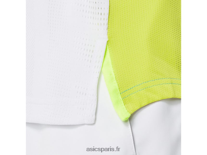 Hommes Asics polo match BXL8B21504 blanc brillant/menthe glacée