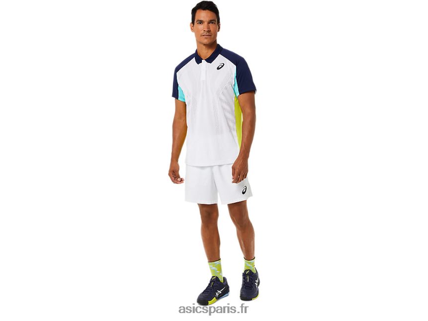 Hommes Asics polo match BXL8B21504 blanc brillant/menthe glacée