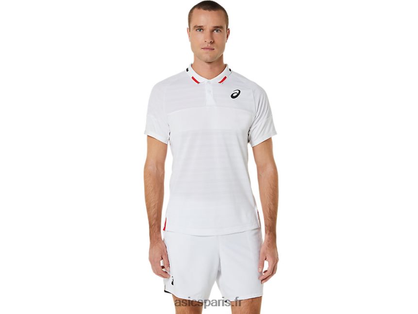 Hommes Asics polo match BXL8B2324 blanc brillant
