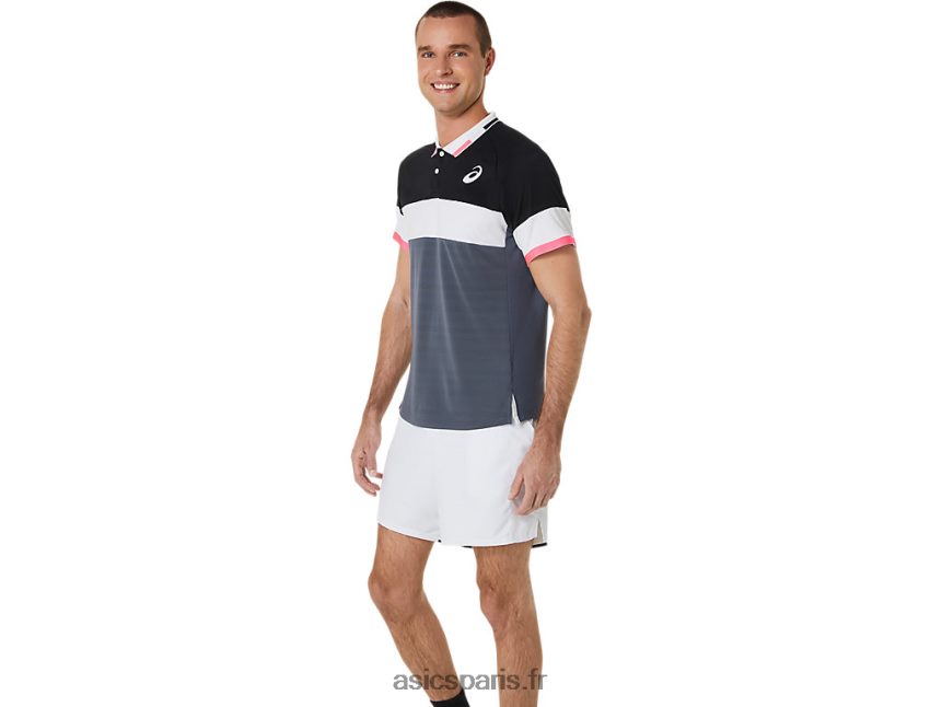 Hommes Asics polo match BXL8B2564 performance noir/porteur gris