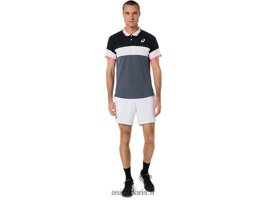 Hommes Asics polo match BXL8B2564 performance noir/porteur gris