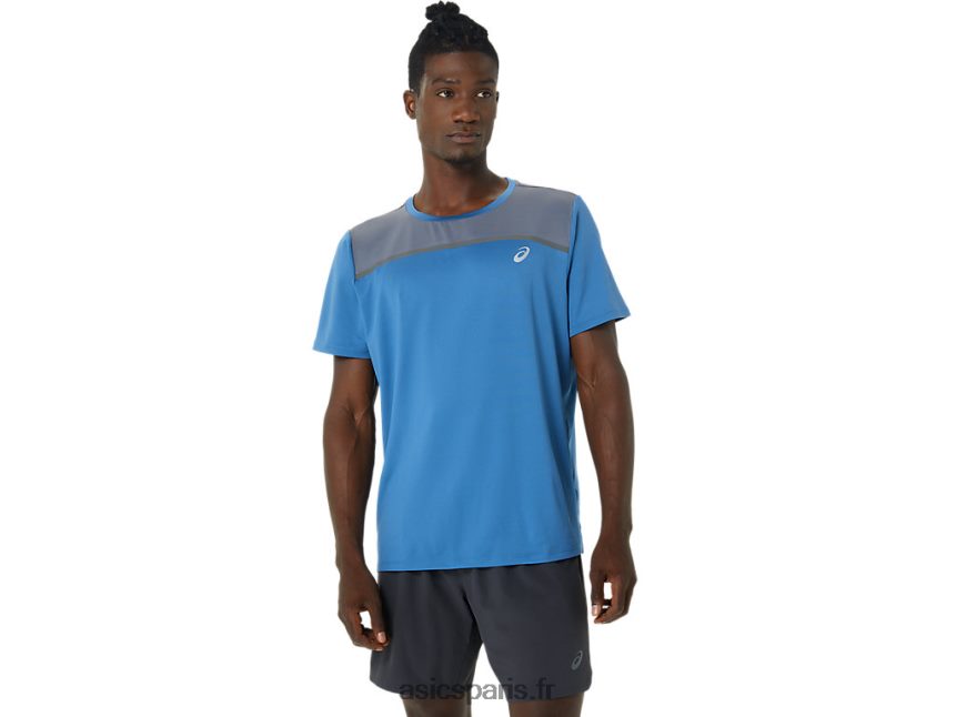 Hommes Asics pr lyte à manches courtes BXL8B21032 azur/métropole