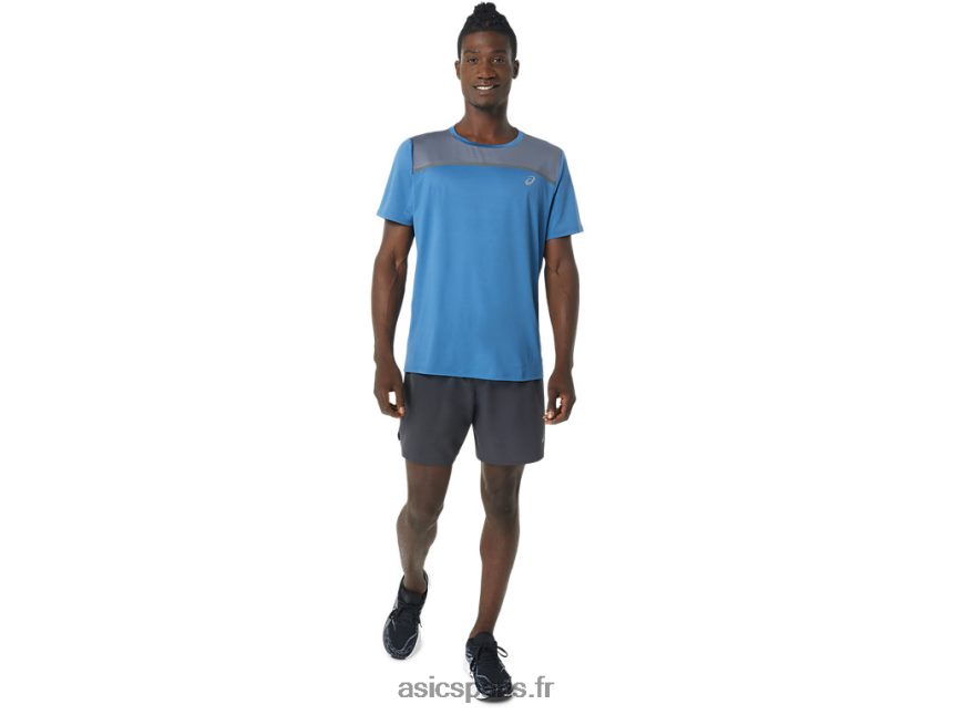 Hommes Asics pr lyte à manches courtes BXL8B21032 azur/métropole