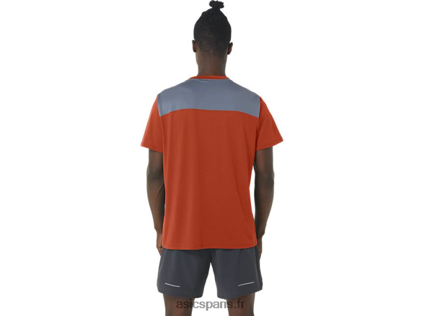 Hommes Asics pr lyte à manches courtes BXL8B2305 latte aux épices