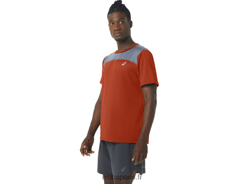Hommes Asics pr lyte à manches courtes BXL8B2305 latte aux épices