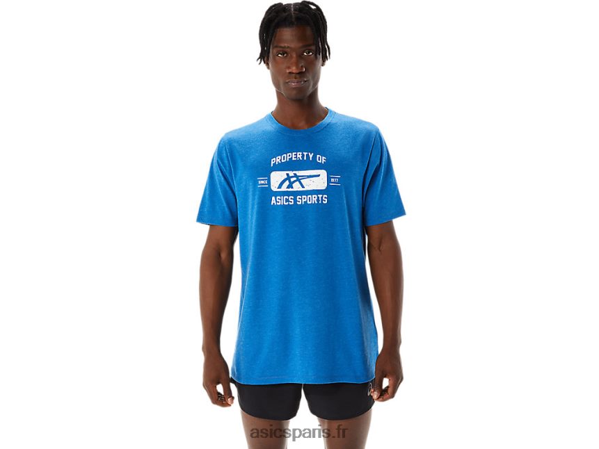 Hommes Asics propriété à manches courtes du t-shirt de sport BXL8B21231 bruyère du lac
