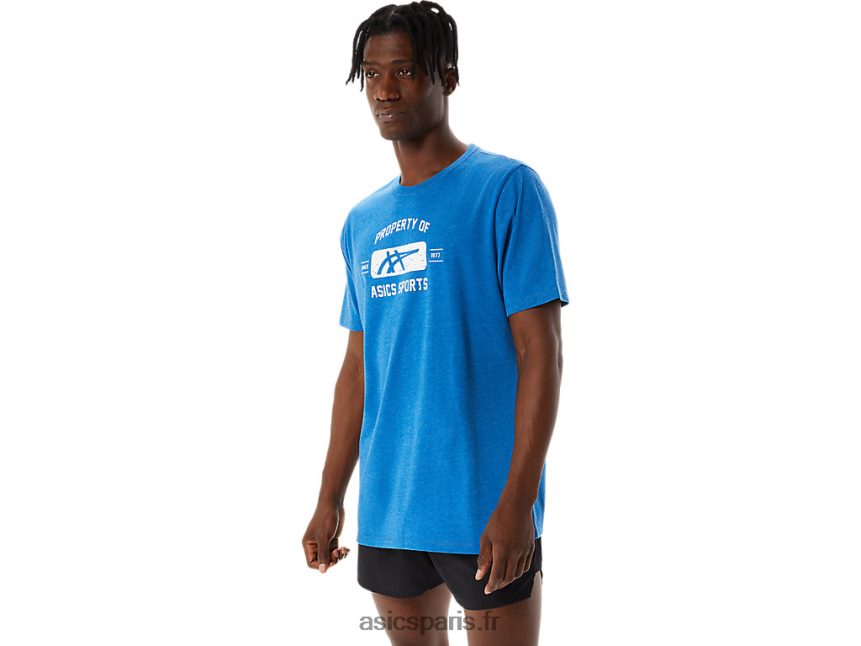 Hommes Asics propriété à manches courtes du t-shirt de sport BXL8B21231 bruyère du lac