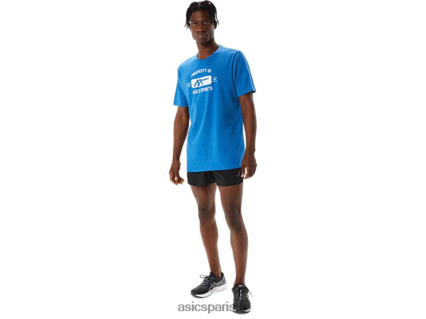 Hommes Asics propriété à manches courtes du t-shirt de sport BXL8B21231 bruyère du lac