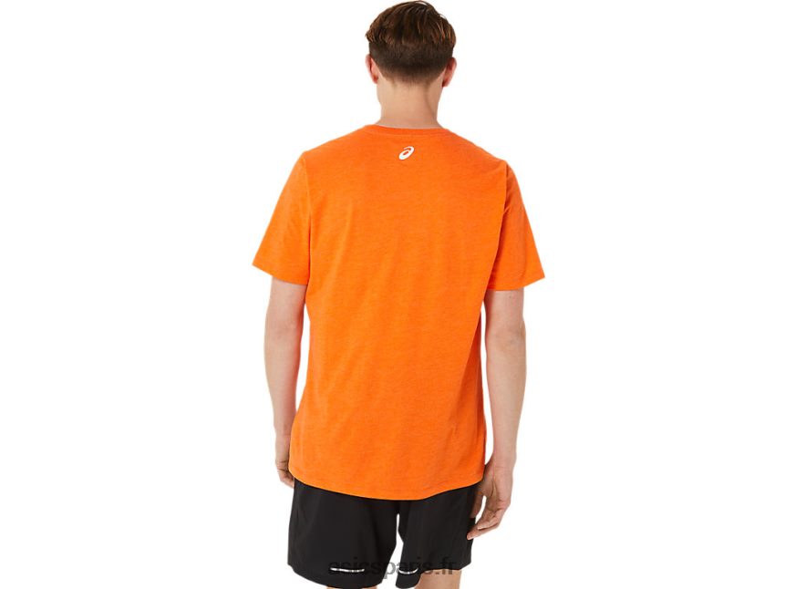 Hommes Asics propriété à manches courtes du t-shirt de sport BXL8B21269 souci orange bruyère