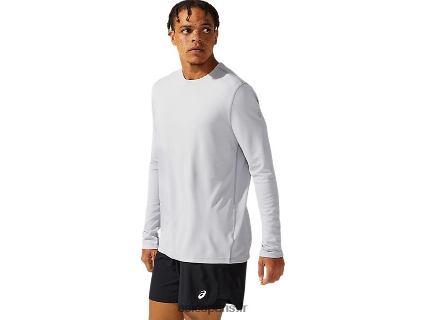 Hommes Asics ready-set ii manches longues BXL8B21095 gris moyen