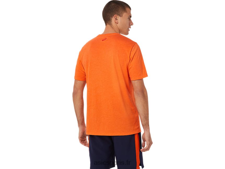 Hommes Asics spirale un té lang universel BXL8B21912 bruyère de souci