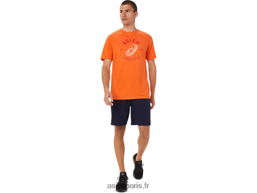 Hommes Asics spirale un té lang universel BXL8B21912 bruyère de souci