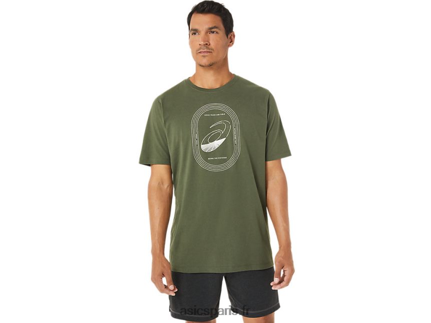 Hommes Asics spirale un tee d\'athlétisme BXL8B21267 toile olive