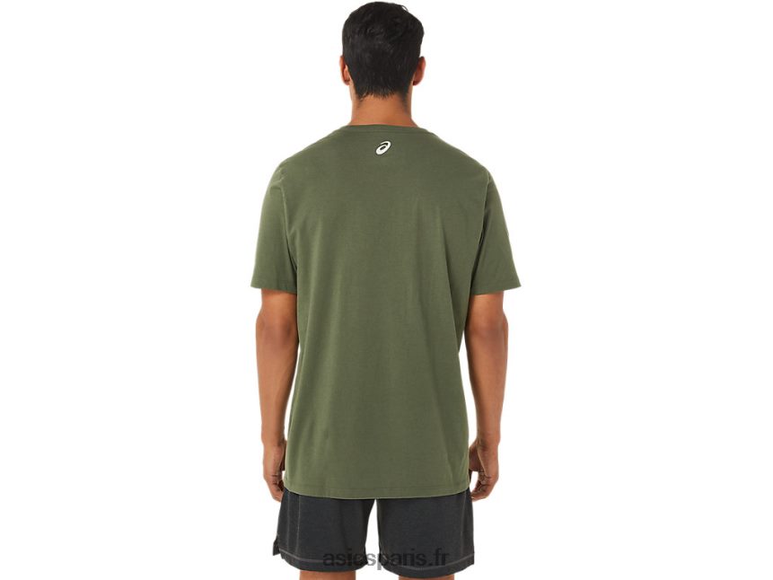 Hommes Asics spirale un tee d\'athlétisme BXL8B21267 toile olive