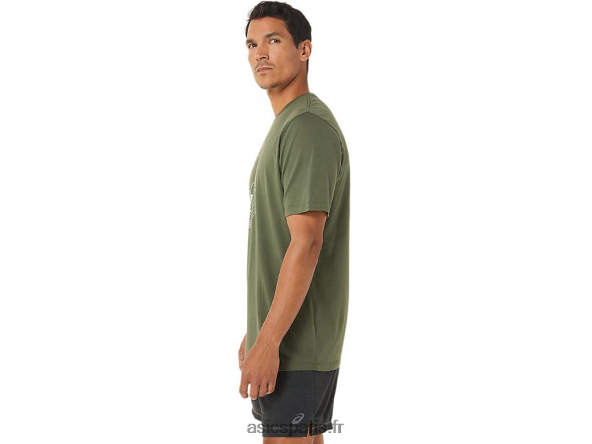 Hommes Asics spirale un tee d\'athlétisme BXL8B21267 toile olive