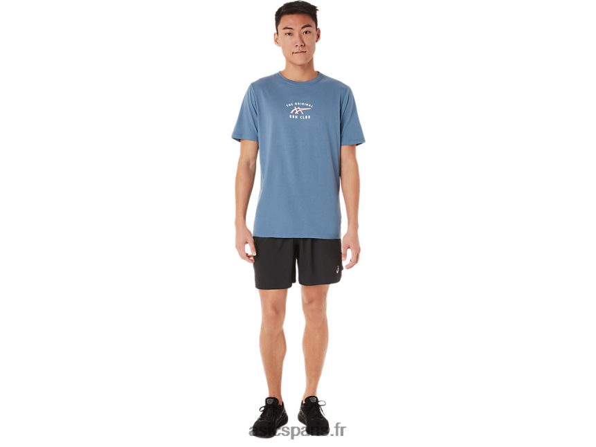 Hommes Asics t-shirt de course à manches courtes BXL8B21700 bleu orage