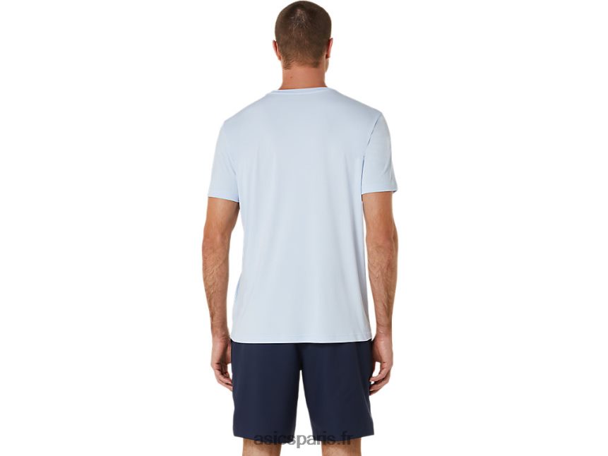 Hommes Asics t-shirt graphique court gs BXL8B2474 ciel doux