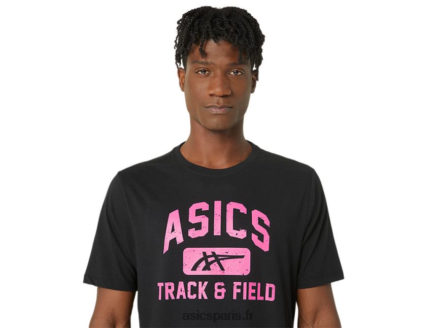 Hommes Asics t-shirt graphique d\'athlétisme unisexe BXL8B267 performance noir
