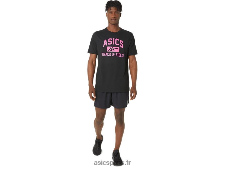 Hommes Asics t-shirt graphique d\'athlétisme unisexe BXL8B267 performance noir