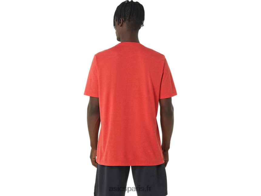 Hommes Asics t-shirt graphique de lutte unisexe BXL8B2848 bruyère rouge classique