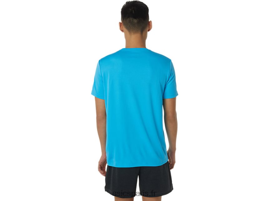 Hommes Asics t-shirt graphique à manches courtes BXL8B21376 aqua numérique