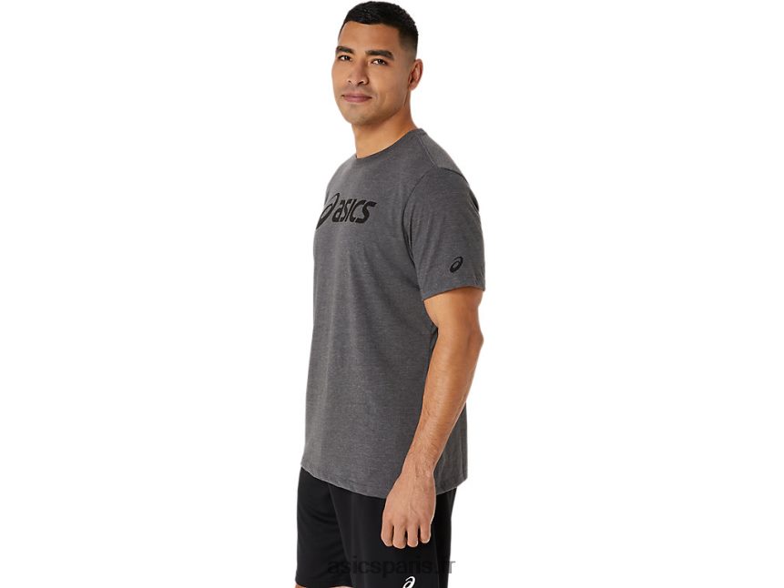 Hommes Asics t-shirt à logo à manches courtes xg BXL8B22076 chiné gris foncé