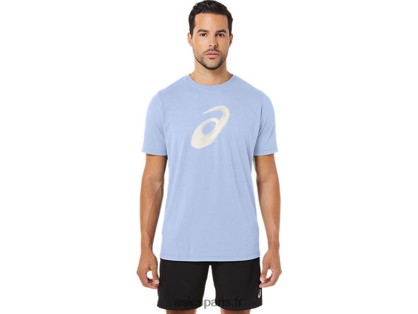Hommes Asics t-shirt pinceau à manches courtes BXL8B2161 ciel doux
