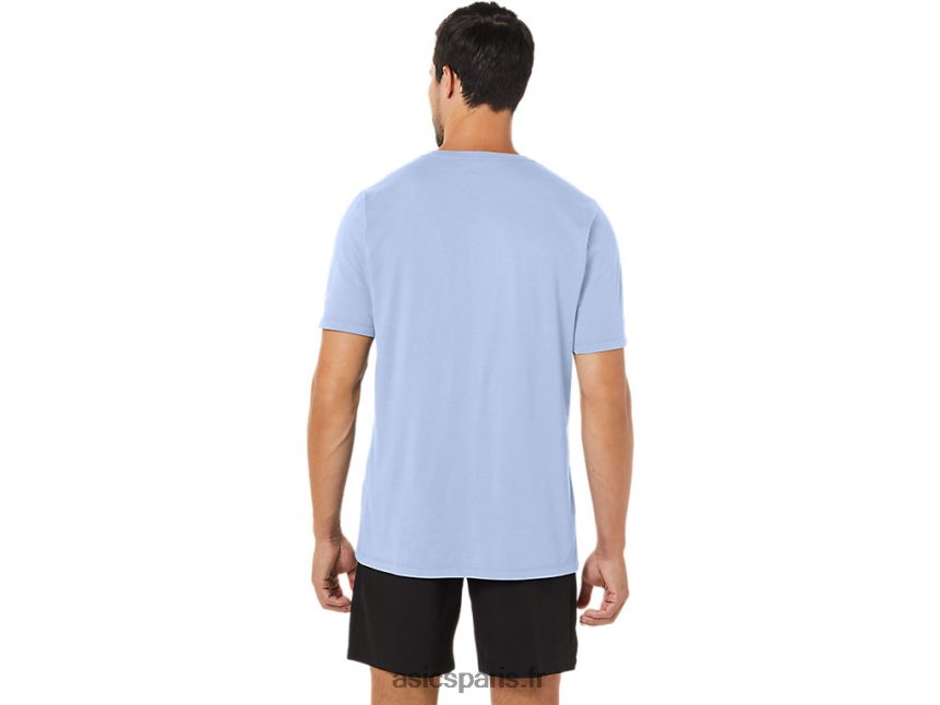 Hommes Asics t-shirt pinceau à manches courtes BXL8B2161 ciel doux