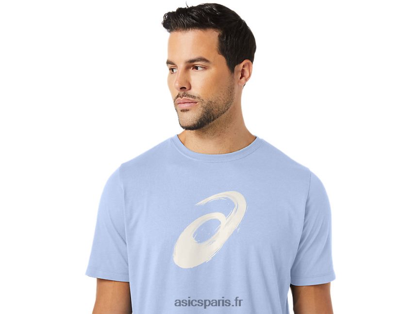 Hommes Asics t-shirt pinceau à manches courtes BXL8B2161 ciel doux