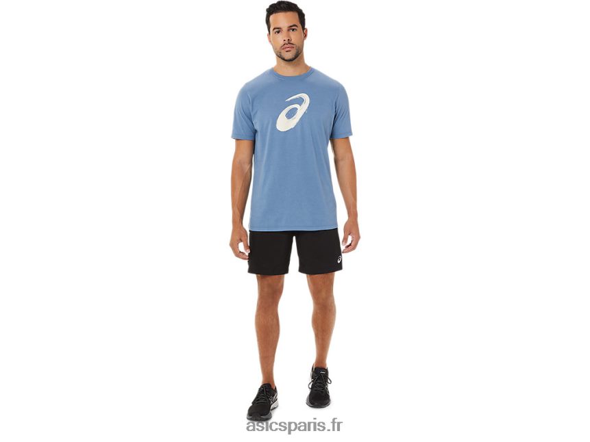 Hommes Asics t-shirt pinceau à manches courtes BXL8B21742 bleu orage