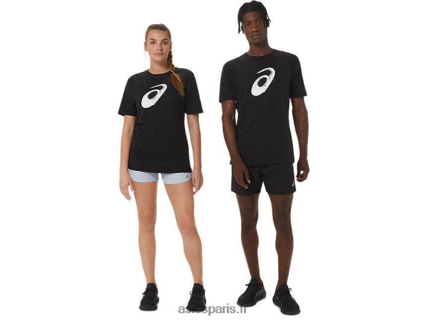 Hommes Asics t-shirt pinceau à manches courtes BXL8B22075 performance noir