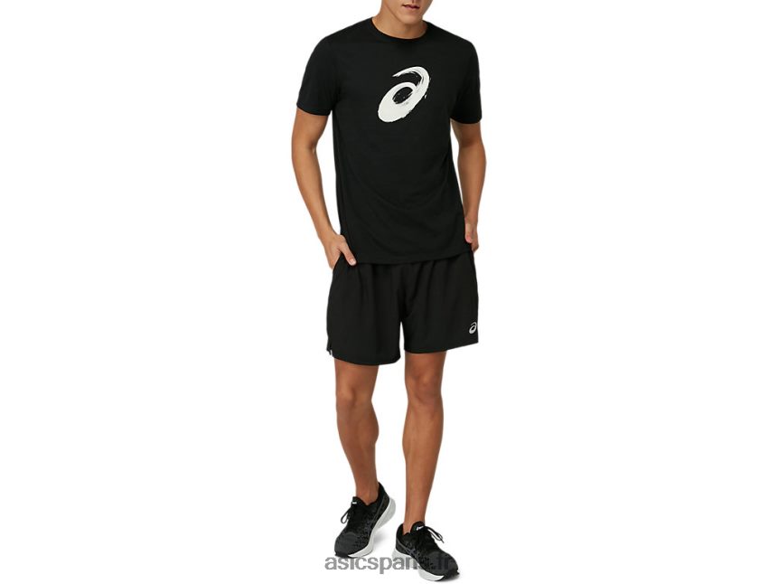 Hommes Asics t-shirt pinceau à manches courtes BXL8B22075 performance noir