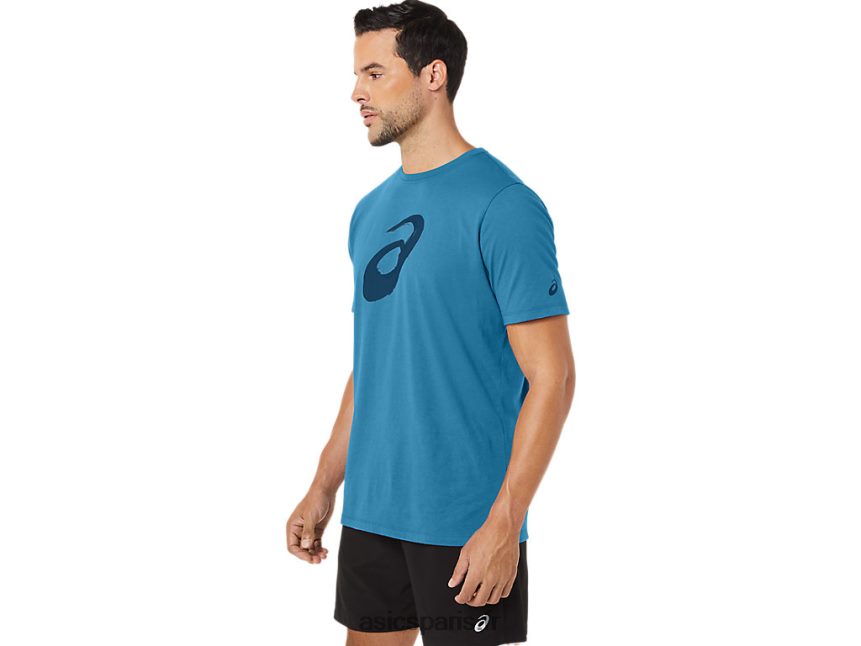 Hommes Asics t-shirt pinceau à manches courtes BXL8B272 bruyère bleue des îles