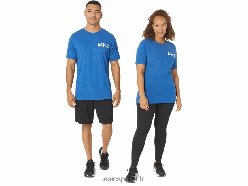Hommes Asics t-shirt à rayures BXL8B2141 lecteur de lac