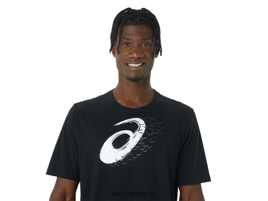 Hommes Asics t-shirt ss chauve-souris d\'halloween BXL8B2861 performance noir