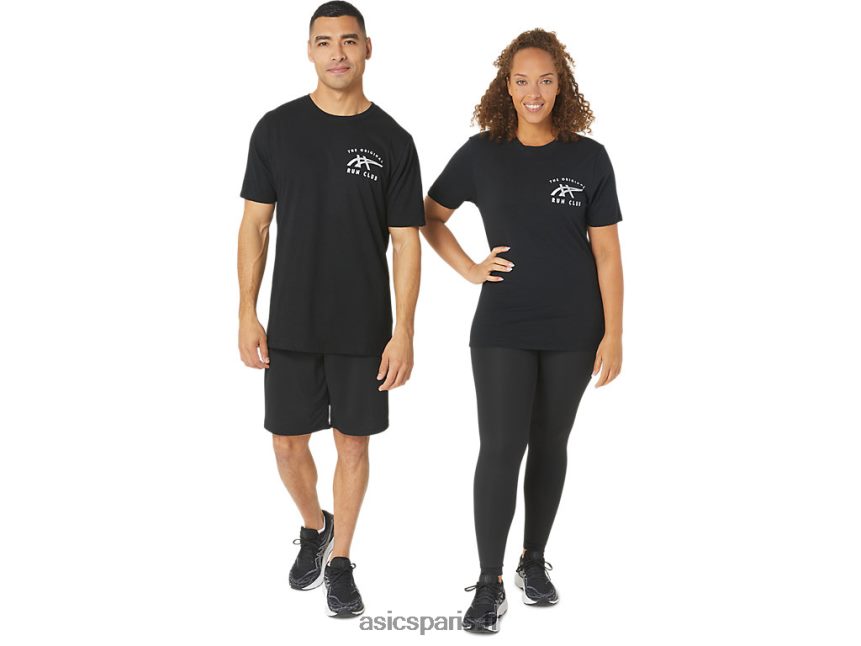 Hommes Asics t-shirt ss à petit logo lumineux orc BXL8B2800 performance noir