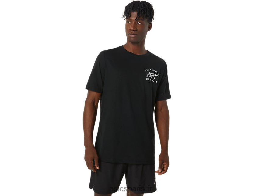 Hommes Asics t-shirt ss à petit logo lumineux orc BXL8B2800 performance noir